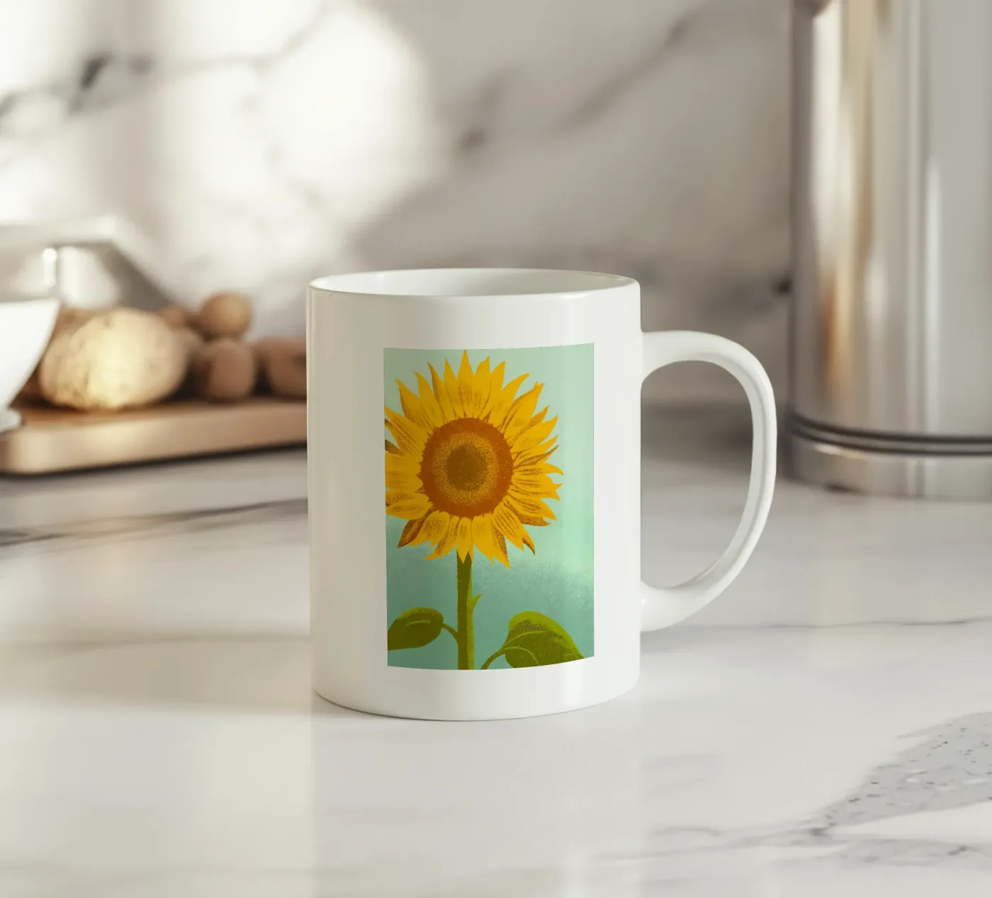 Sunflower ceramic mug by SOUL SHOP