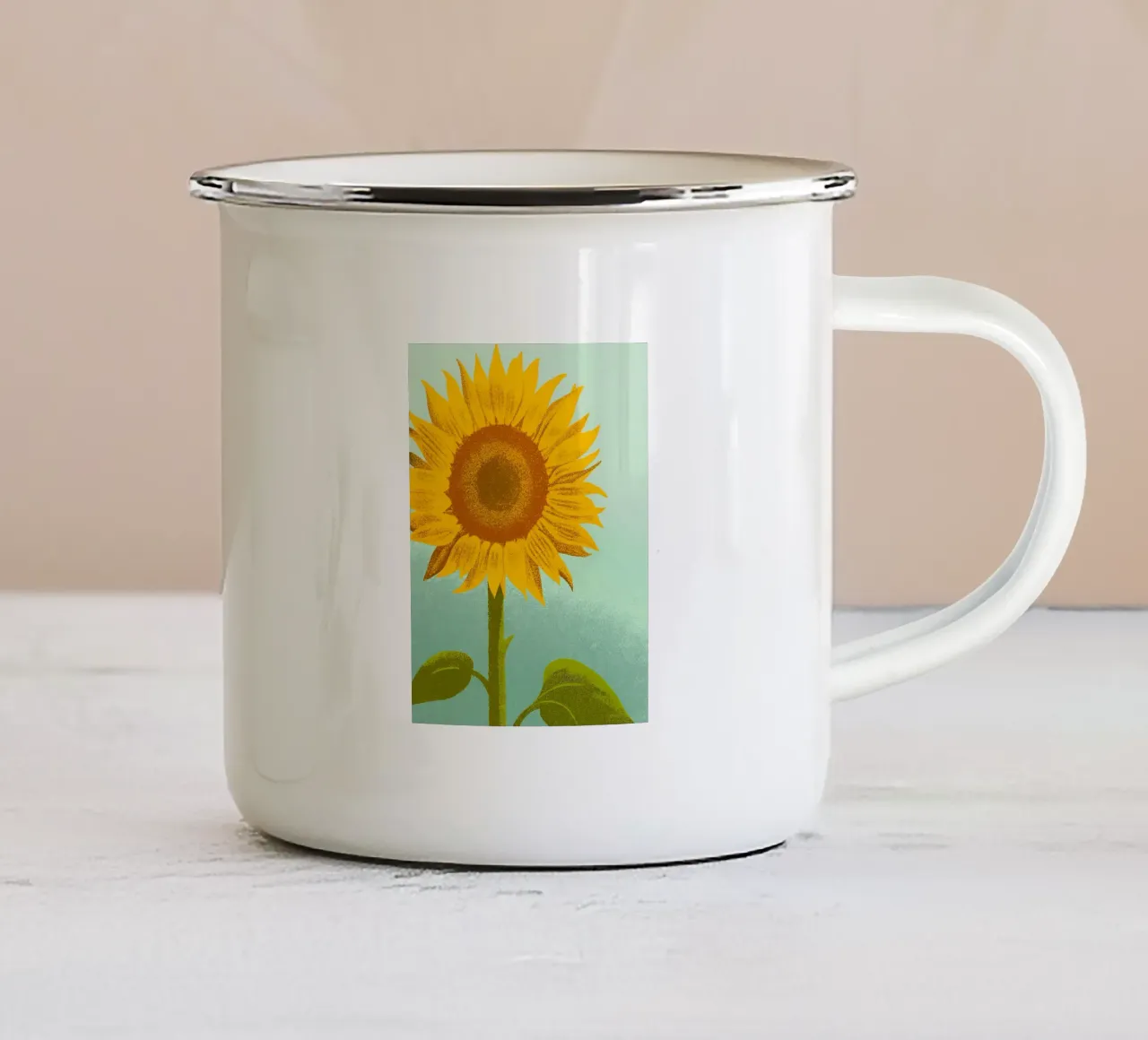 Girasole tazza in smalto da SOUL SHOP