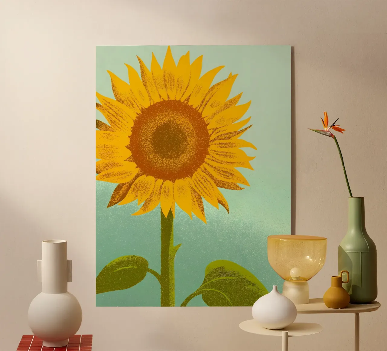 Zonnebloem acryl van SOUL SHOP