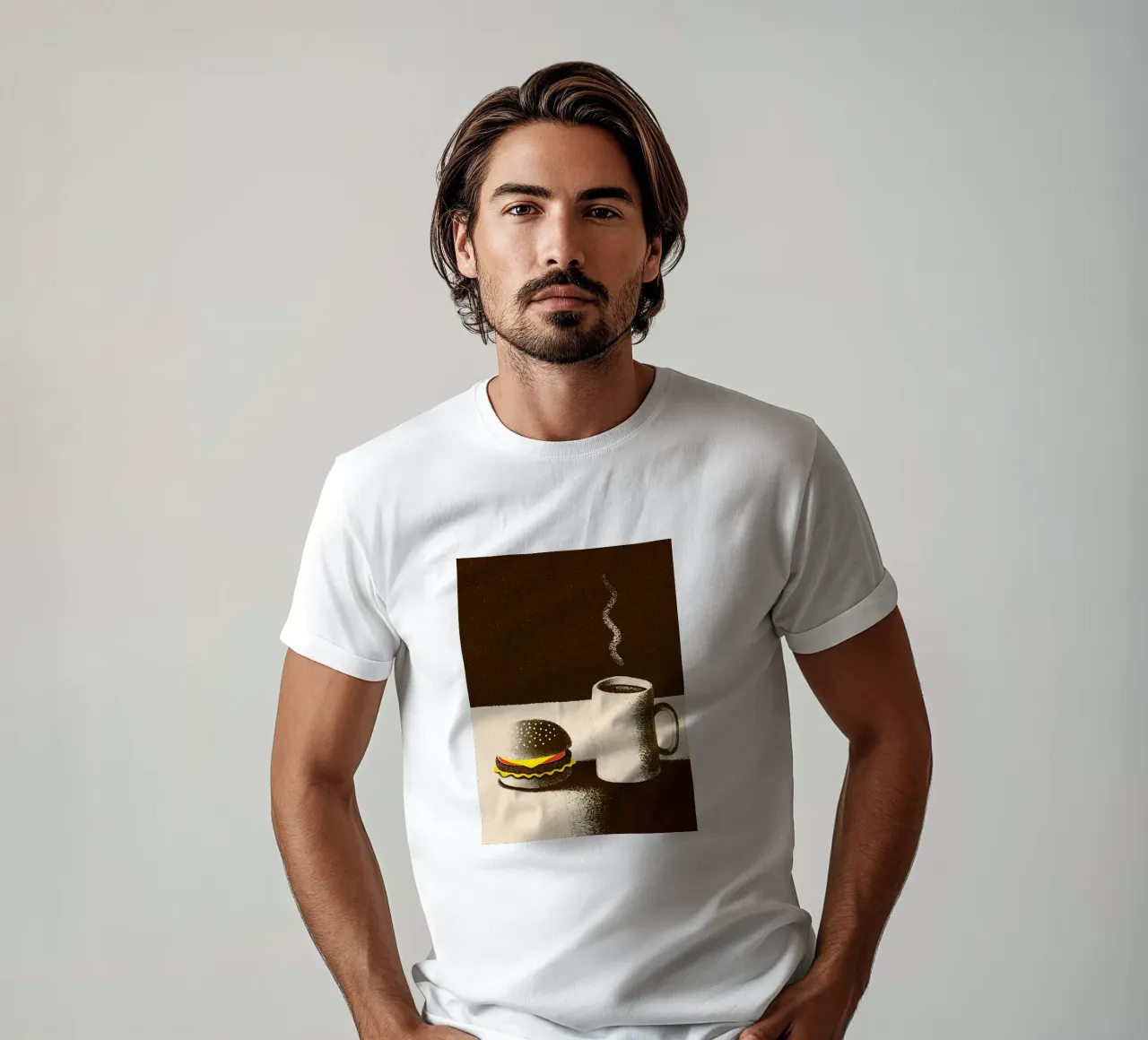 Hamburger e caffè t-shirt da SOUL SHOP