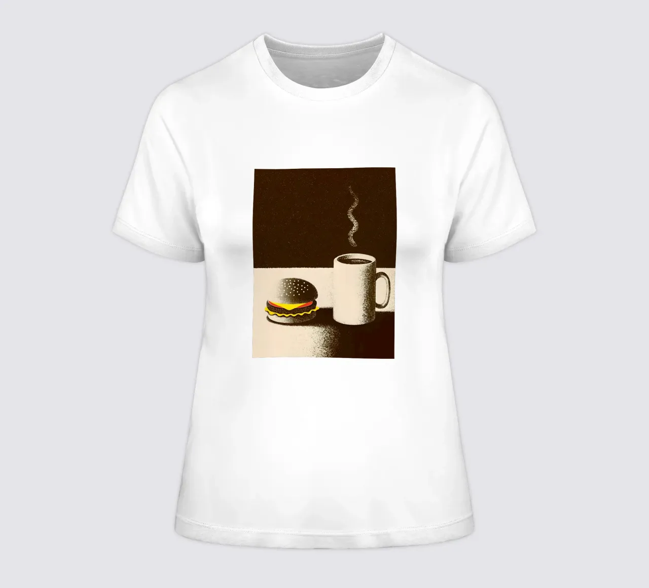 Hamburger e caffè t-shirt da donna da SOUL SHOP
