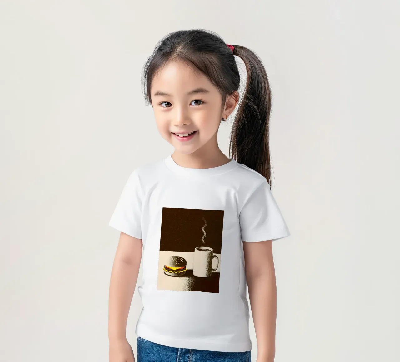 Hamburger e caffè t-shirt bambini da SOUL SHOP