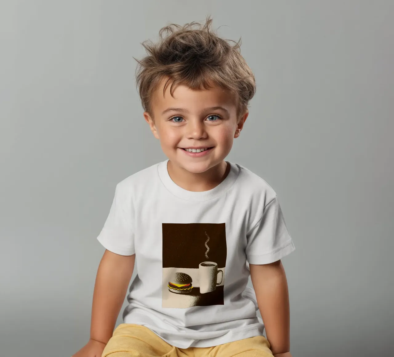 Hamburger e caffè t-shirt bambini da SOUL SHOP