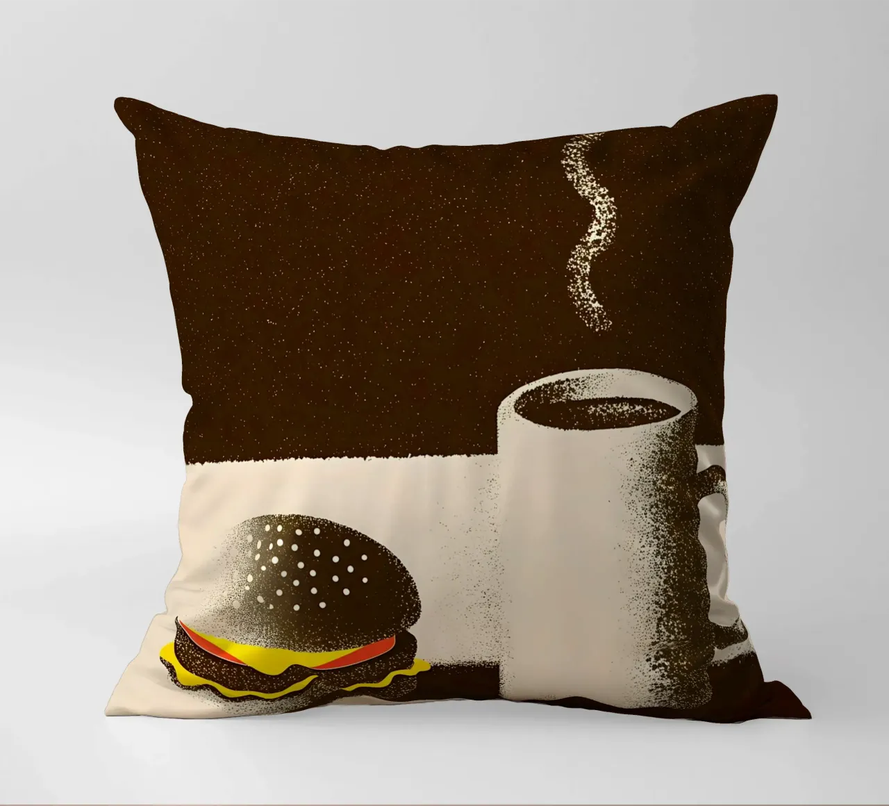 Hamburger e caffè cuscino da SOUL SHOP