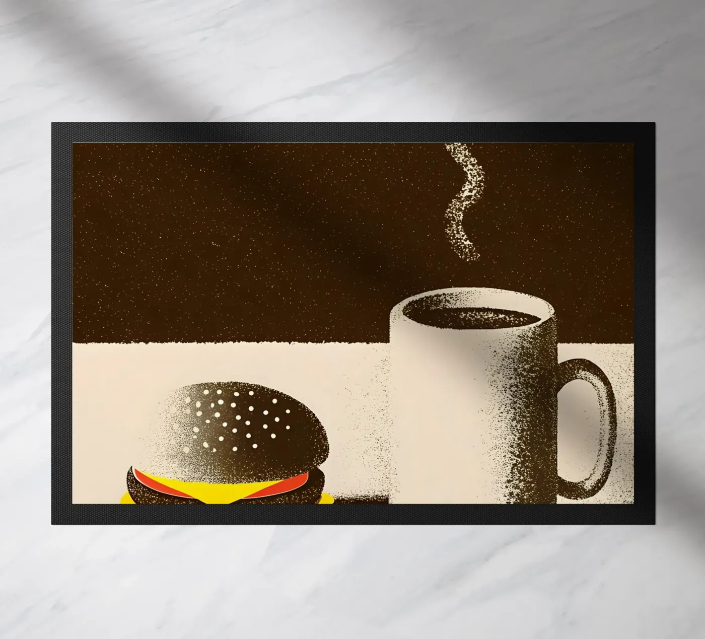 Burgers and Coffee Fußmatte von SOUL SHOP