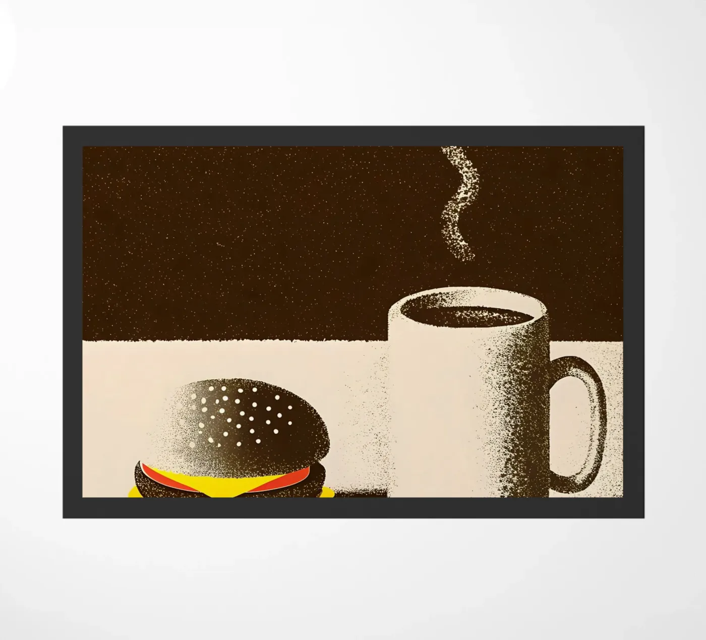 Burgers and Coffee Fußmatte von SOUL SHOP