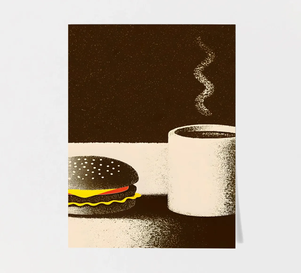 Hamburger e caffè foglio adesivo da SOUL SHOP