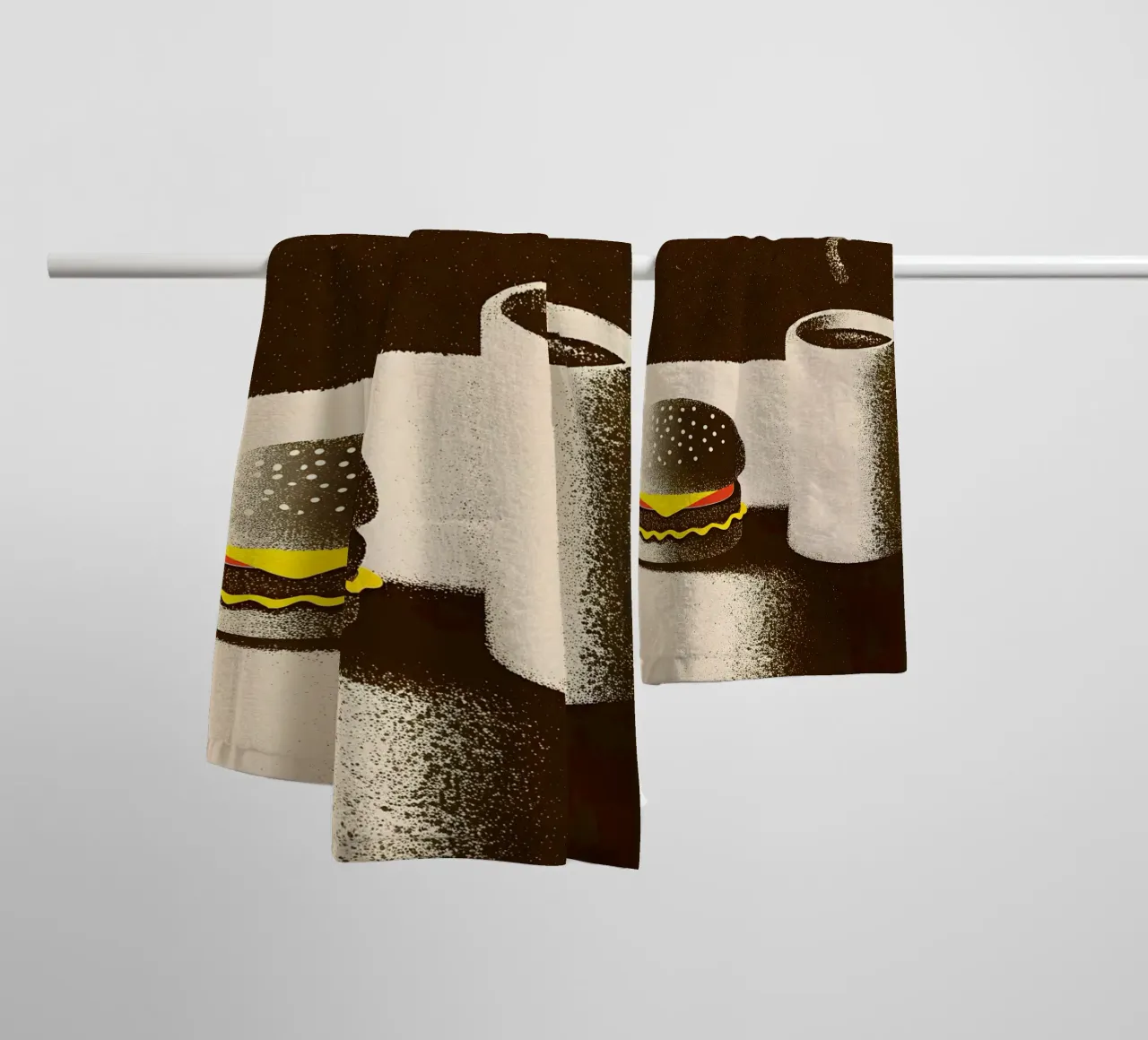 Hamburger e caffè asciugamano da bagno da SOUL SHOP