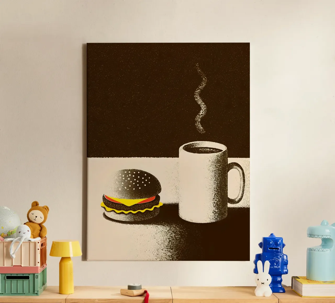 Hamburger e caffè tela da SOUL SHOP