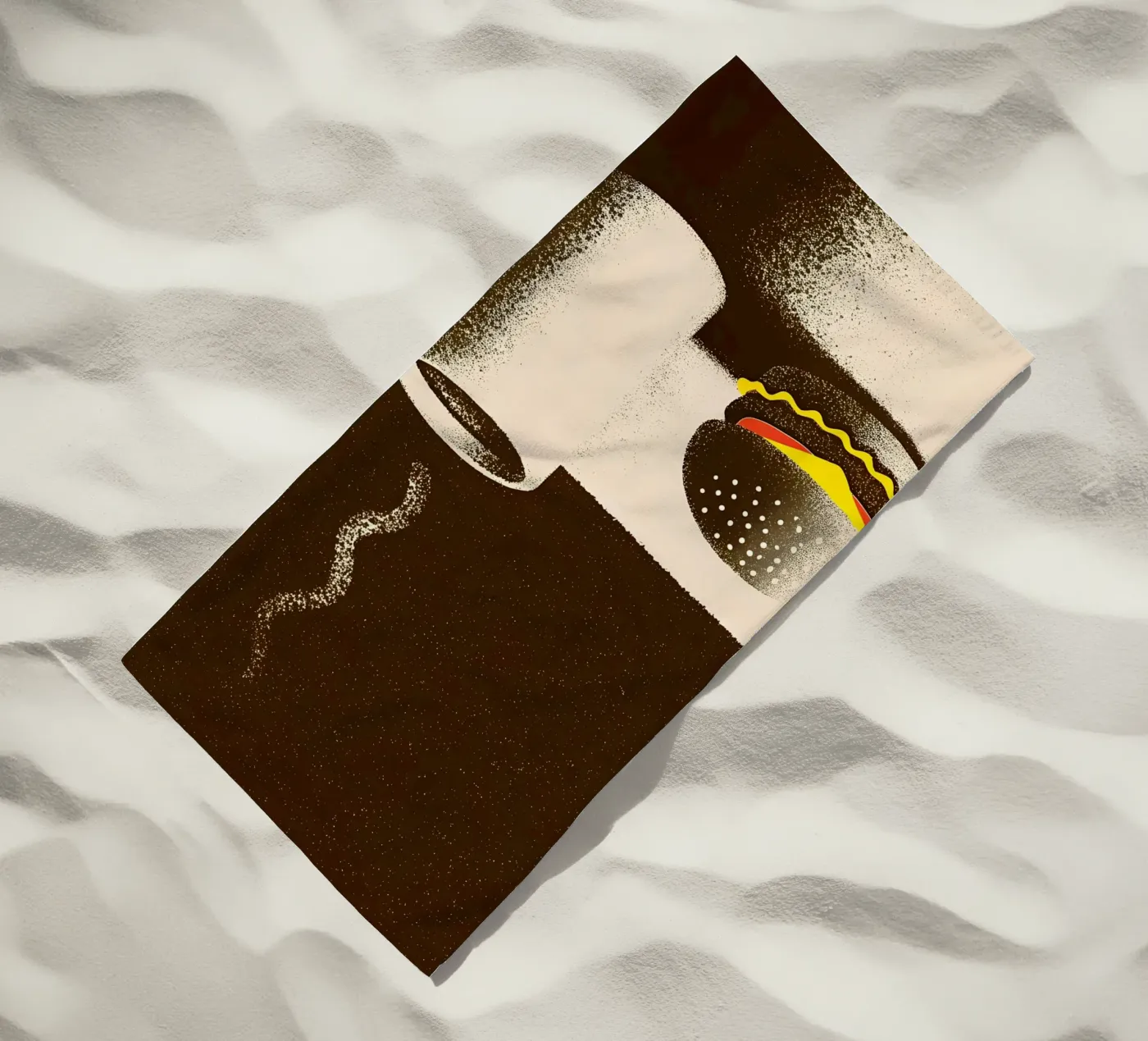 Burgers and Coffee serviette de plage de SOUL SHOP