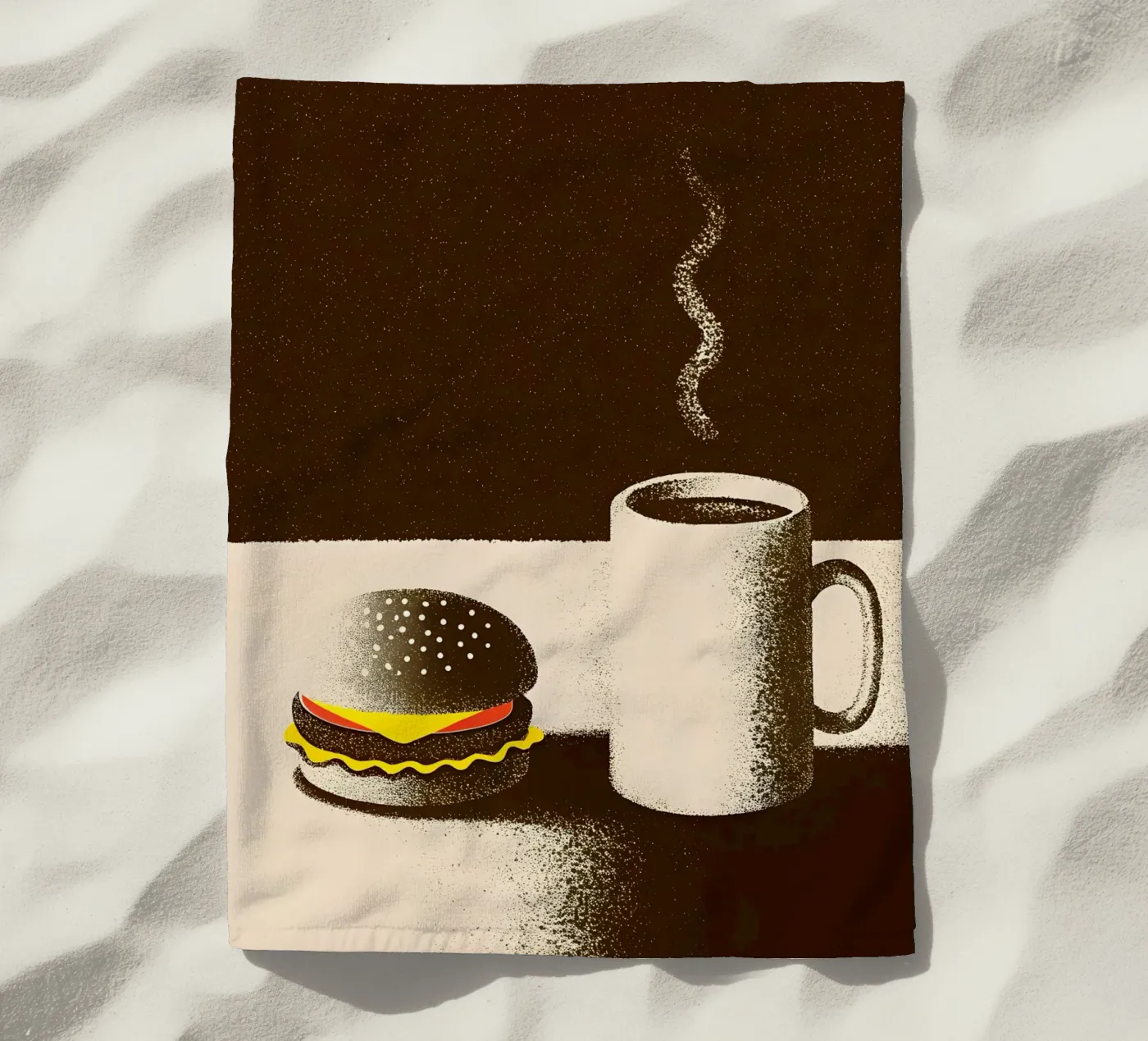 Burgers and Coffee serviette de plage de SOUL SHOP