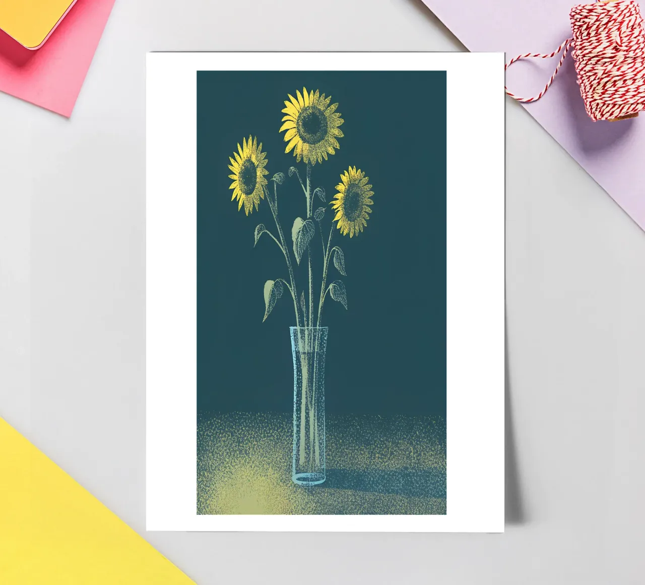 Sunflower sticker sheet by SOUL SHOP