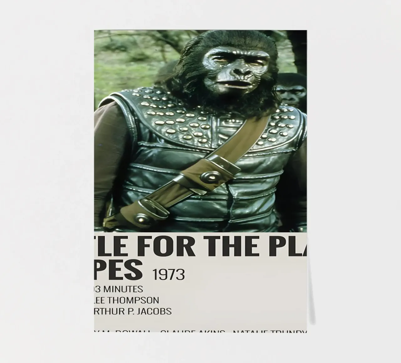 BATTLE FOR THE PLANET OF APES 1973 foglio adesivo da MVFminimalist