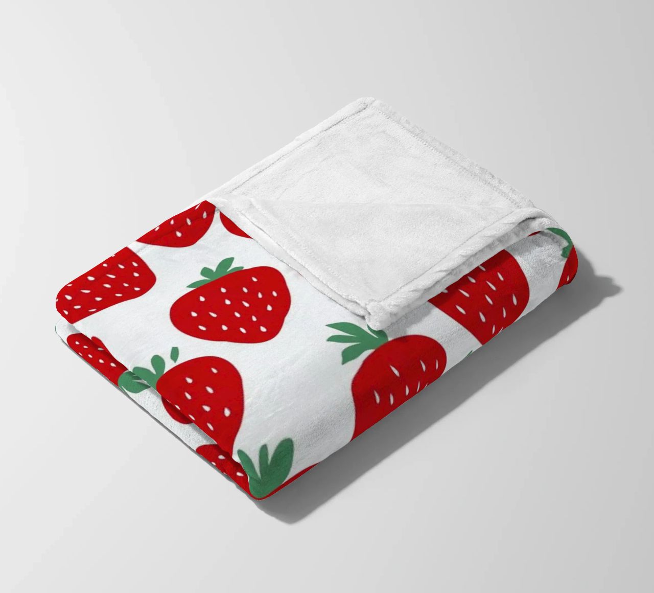 Strawberry Fields Forever fleece blanket by A Nordic Girl