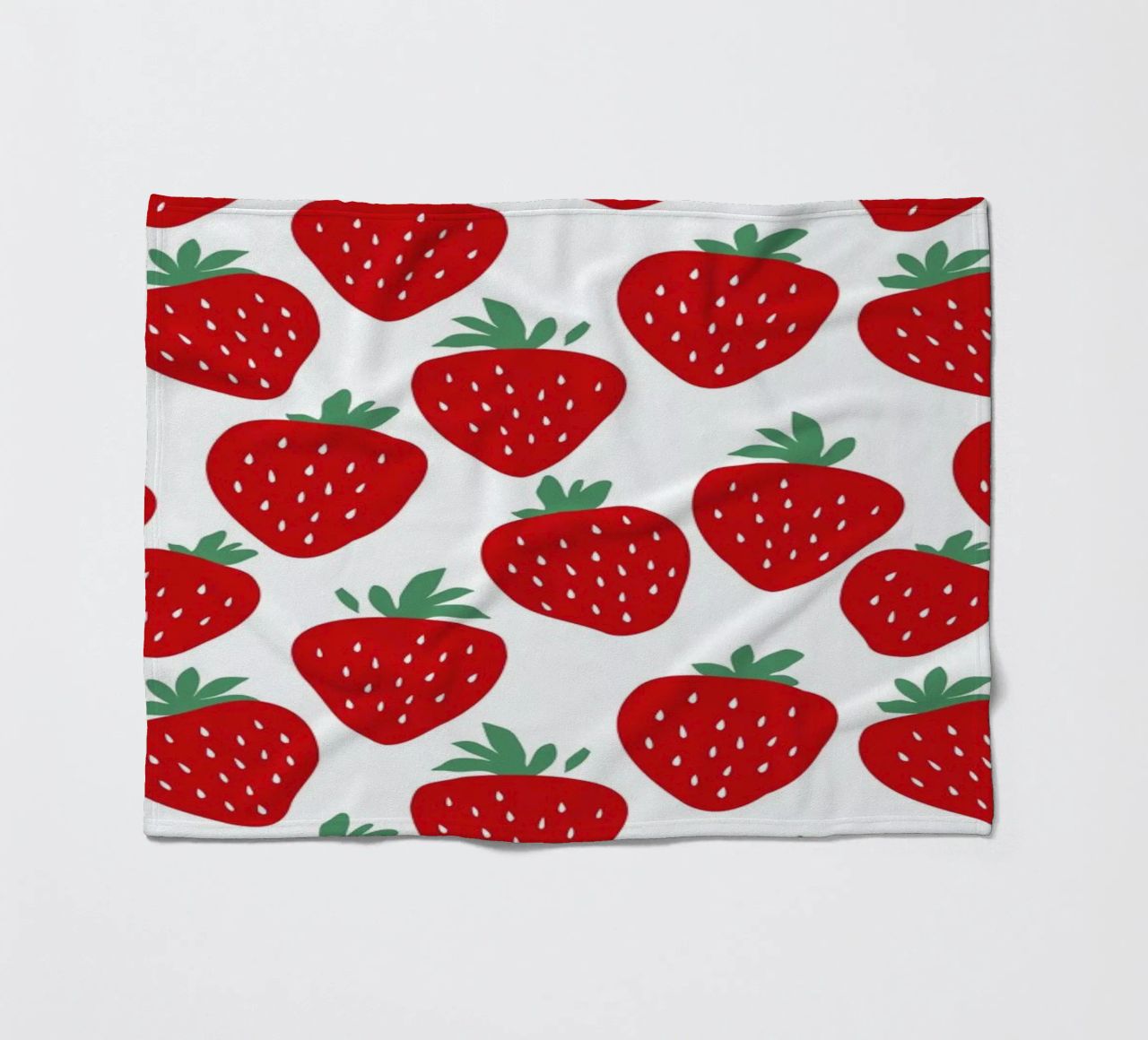 Strawberry Fields Forever fleece blanket by A Nordic Girl