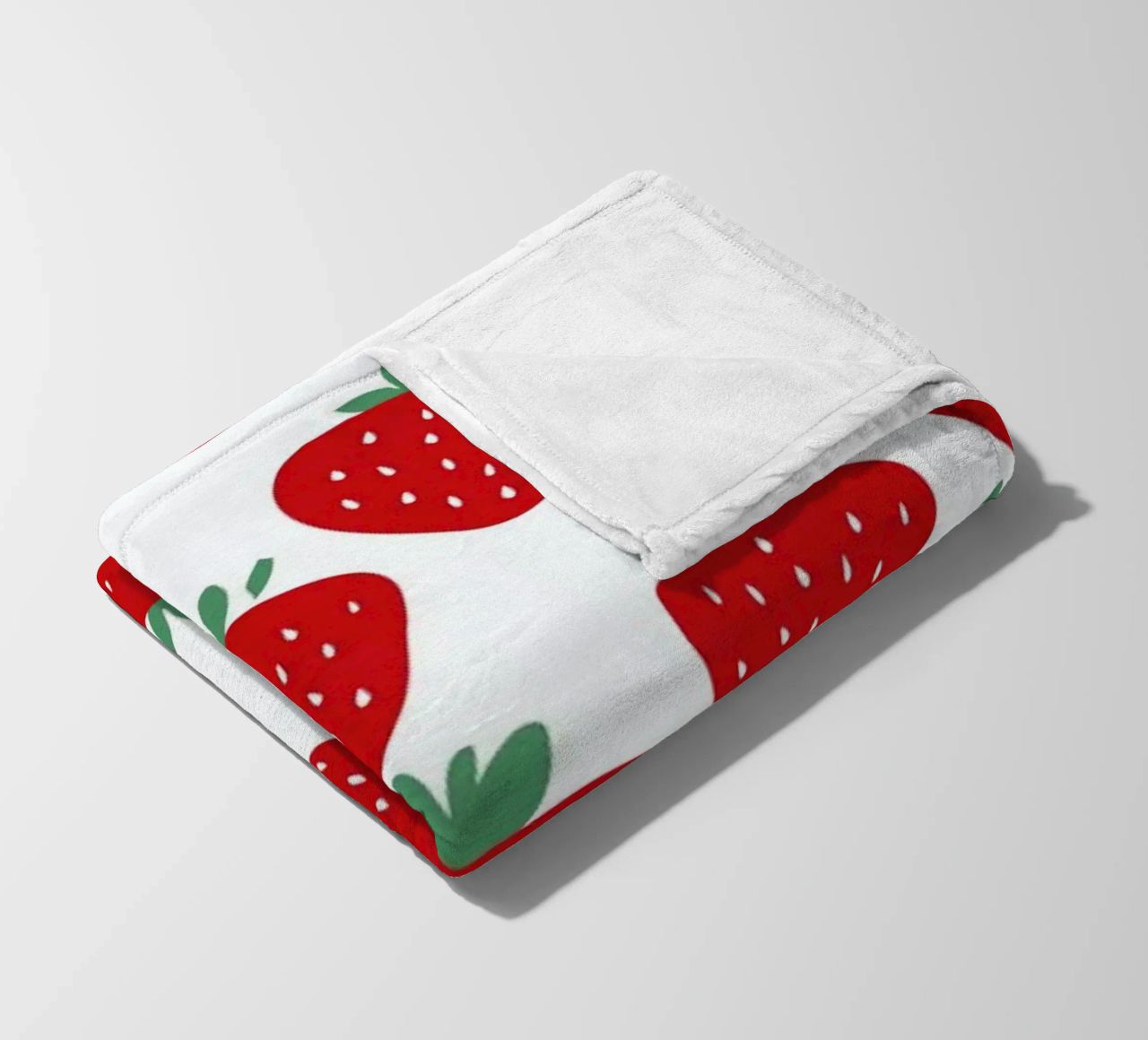 Strawberry Fields Forever fleece blanket by A Nordic Girl