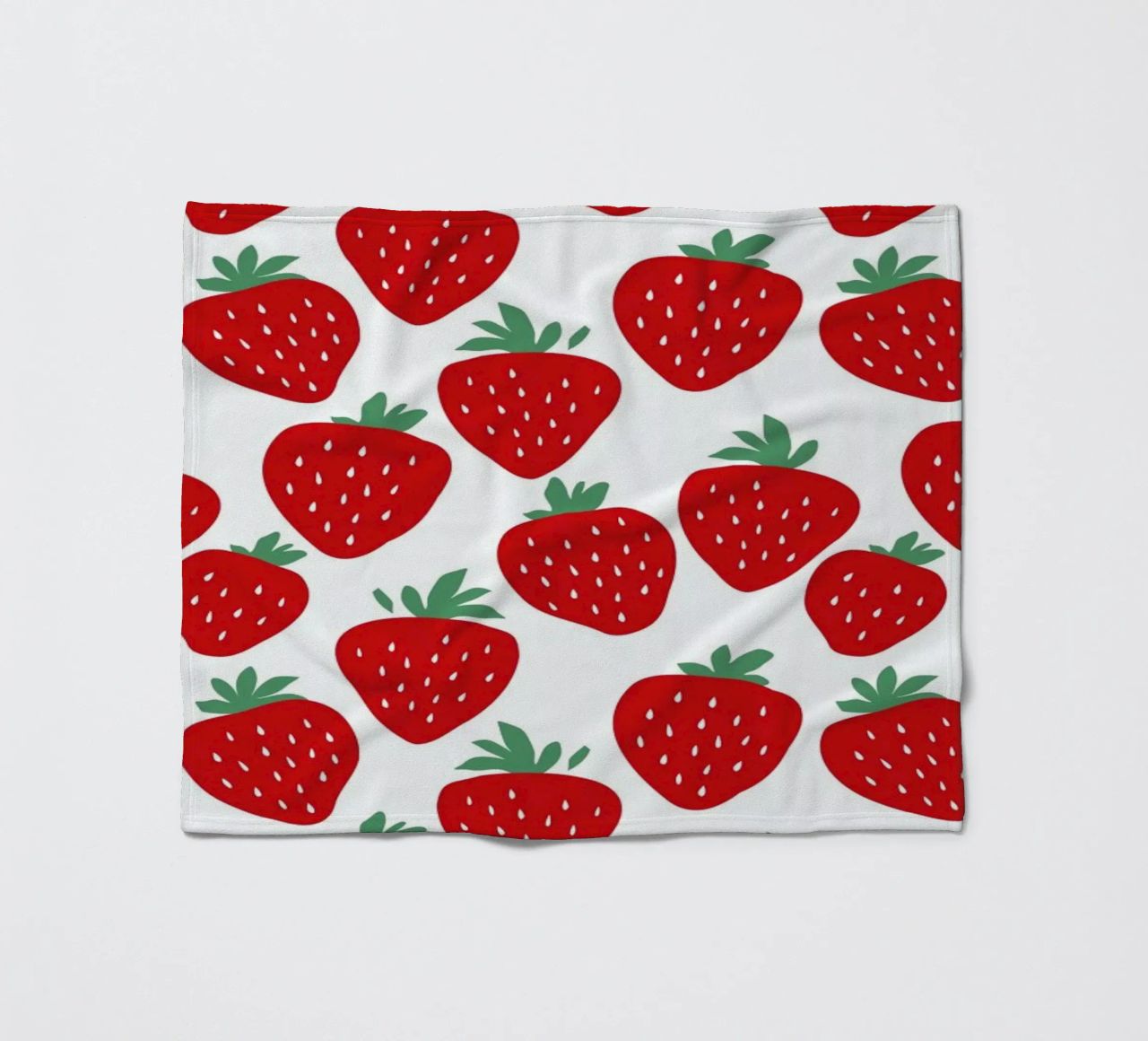 Strawberry Fields Forever fleece blanket by A Nordic Girl