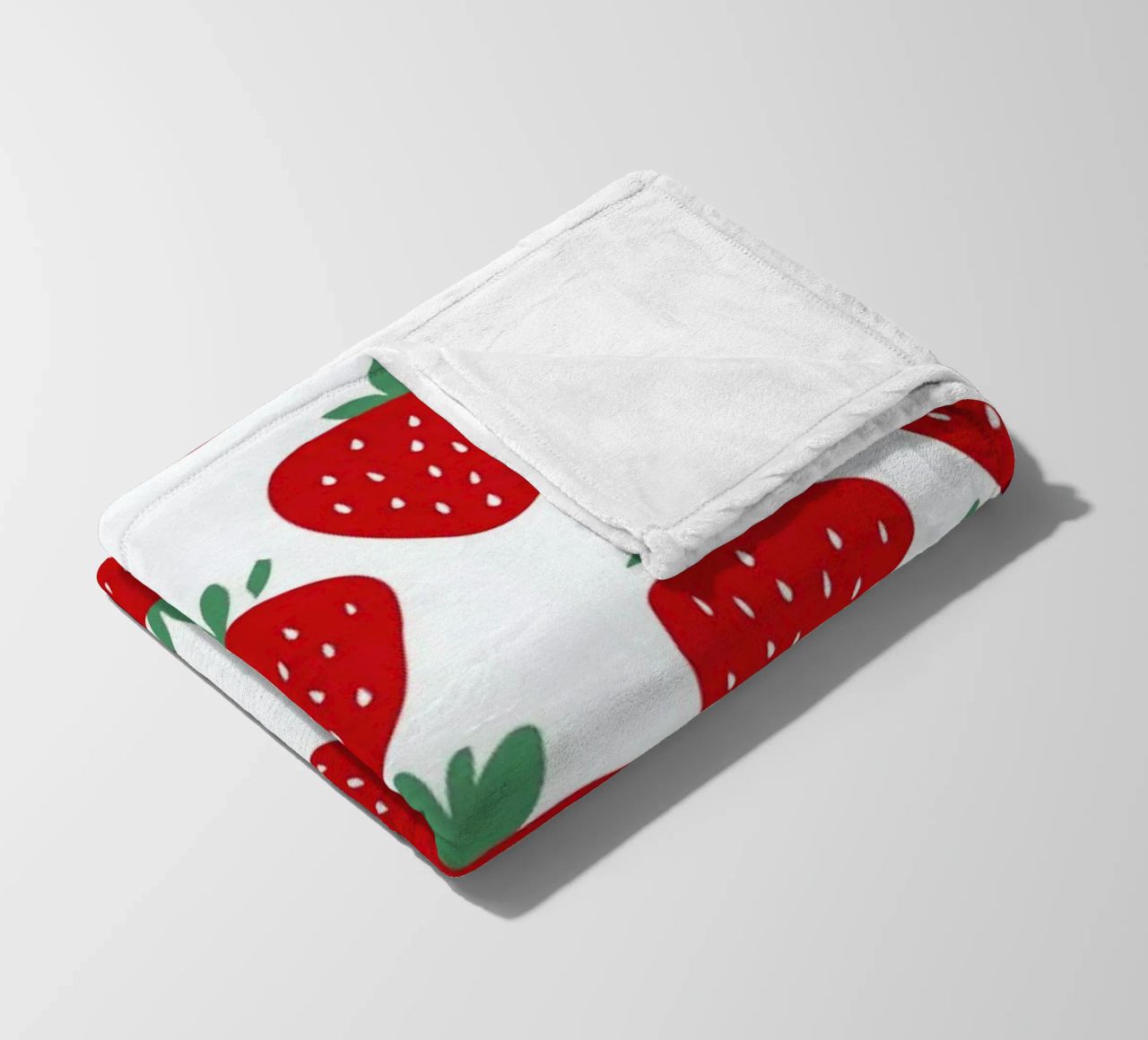 Strawberry Fields Forever fleece blanket by A Nordic Girl