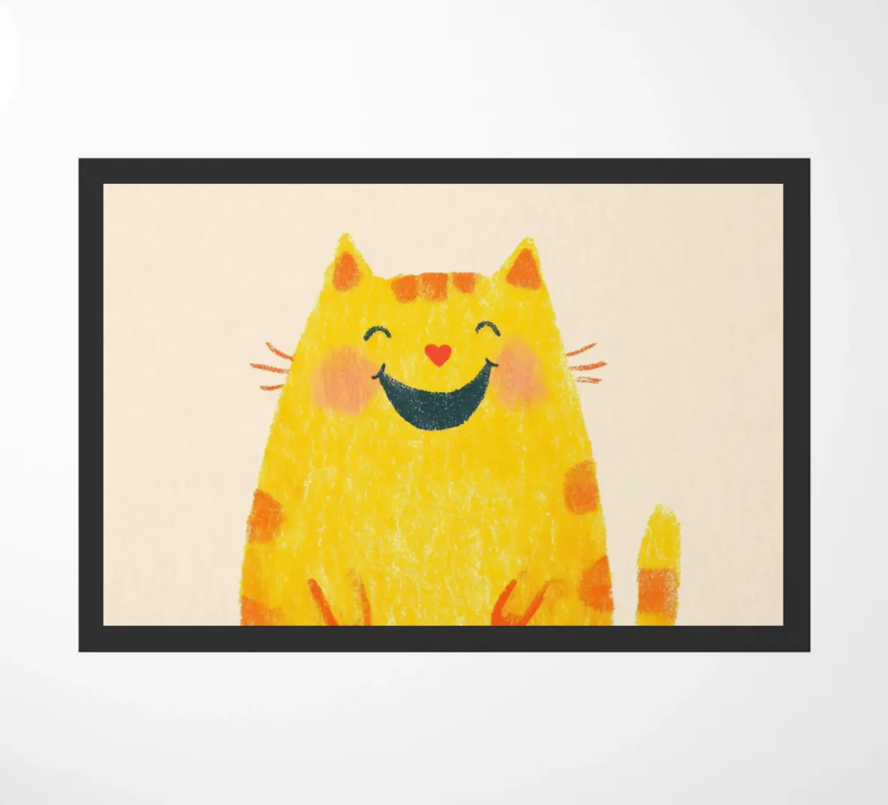 Cute fat tomcat doormat by Carinaprint