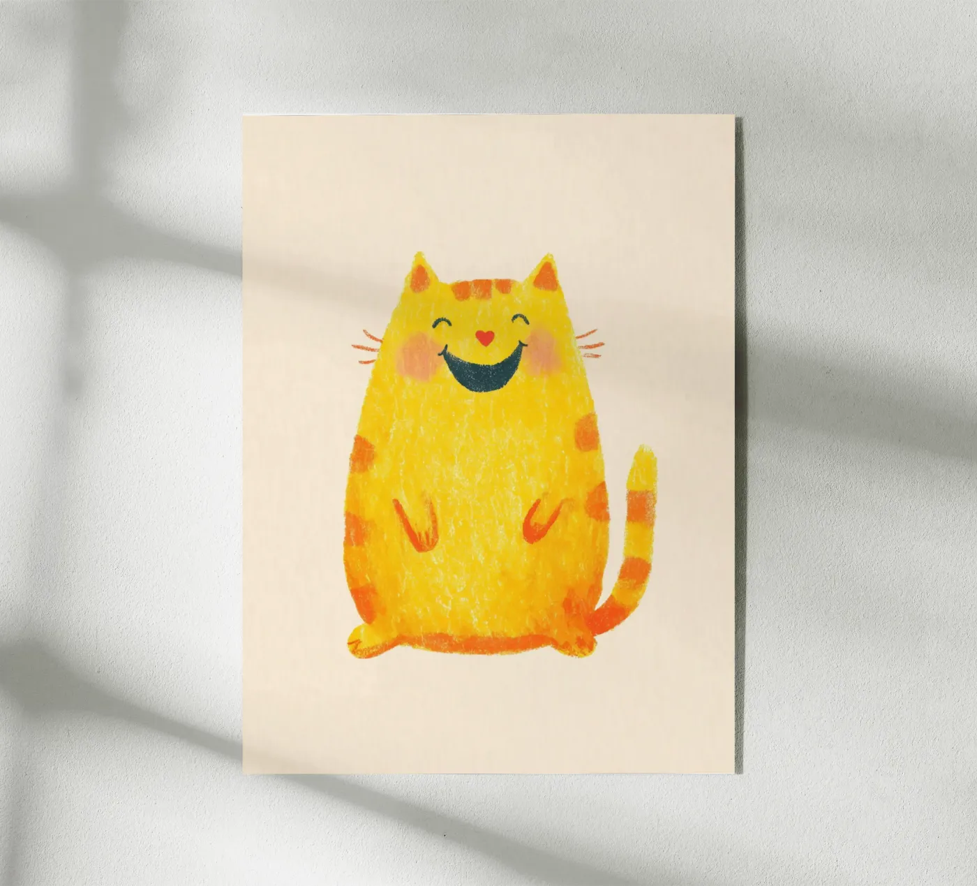 Gatto grasso e carino plexiglass da Carinaprint