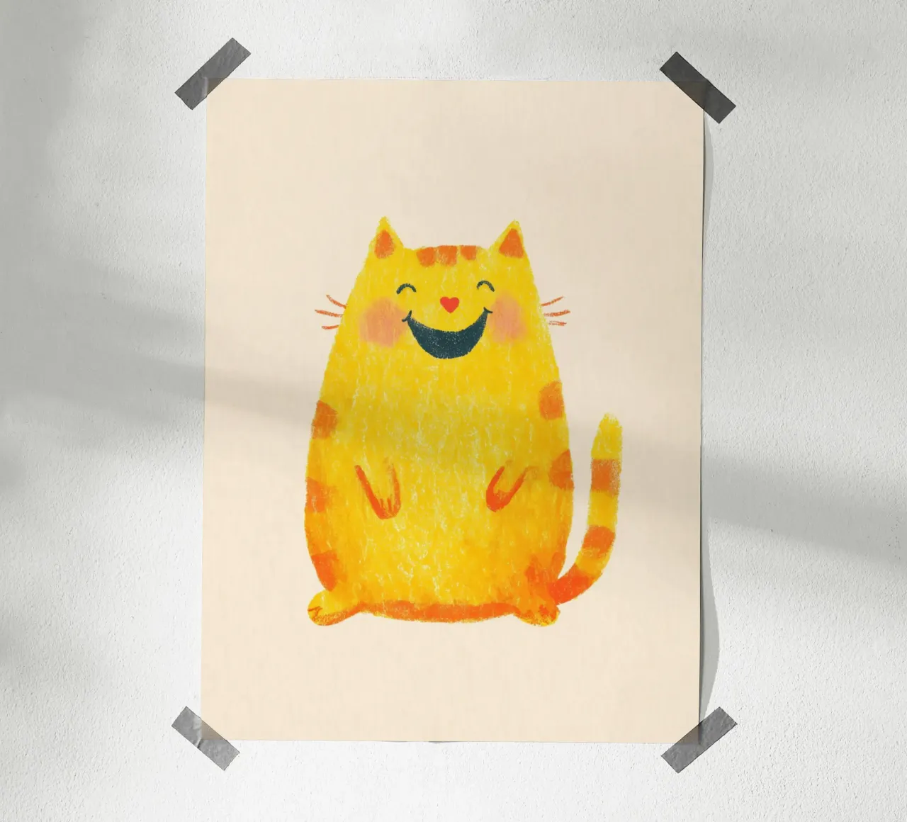 Cute fat tomcat hahnemühle by Carinaprint