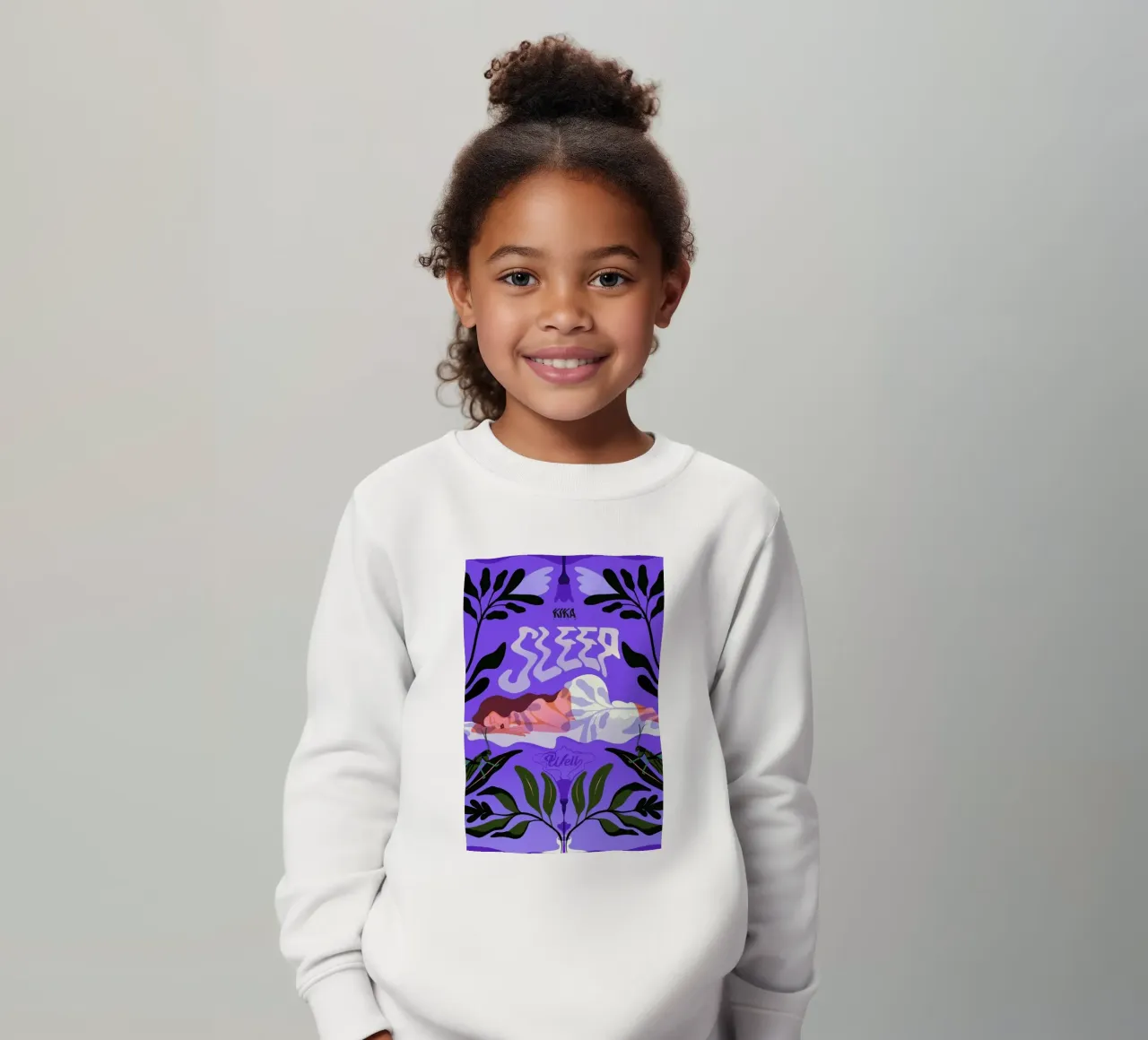 Sleep Well kids sweatshirt by Kika illu