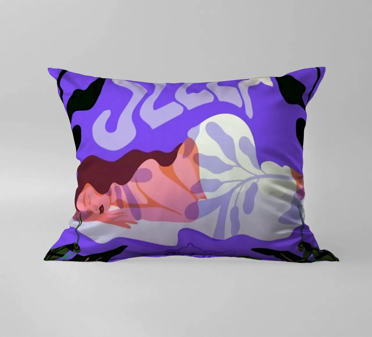 Sleep Well decorative cushion by Kika illu