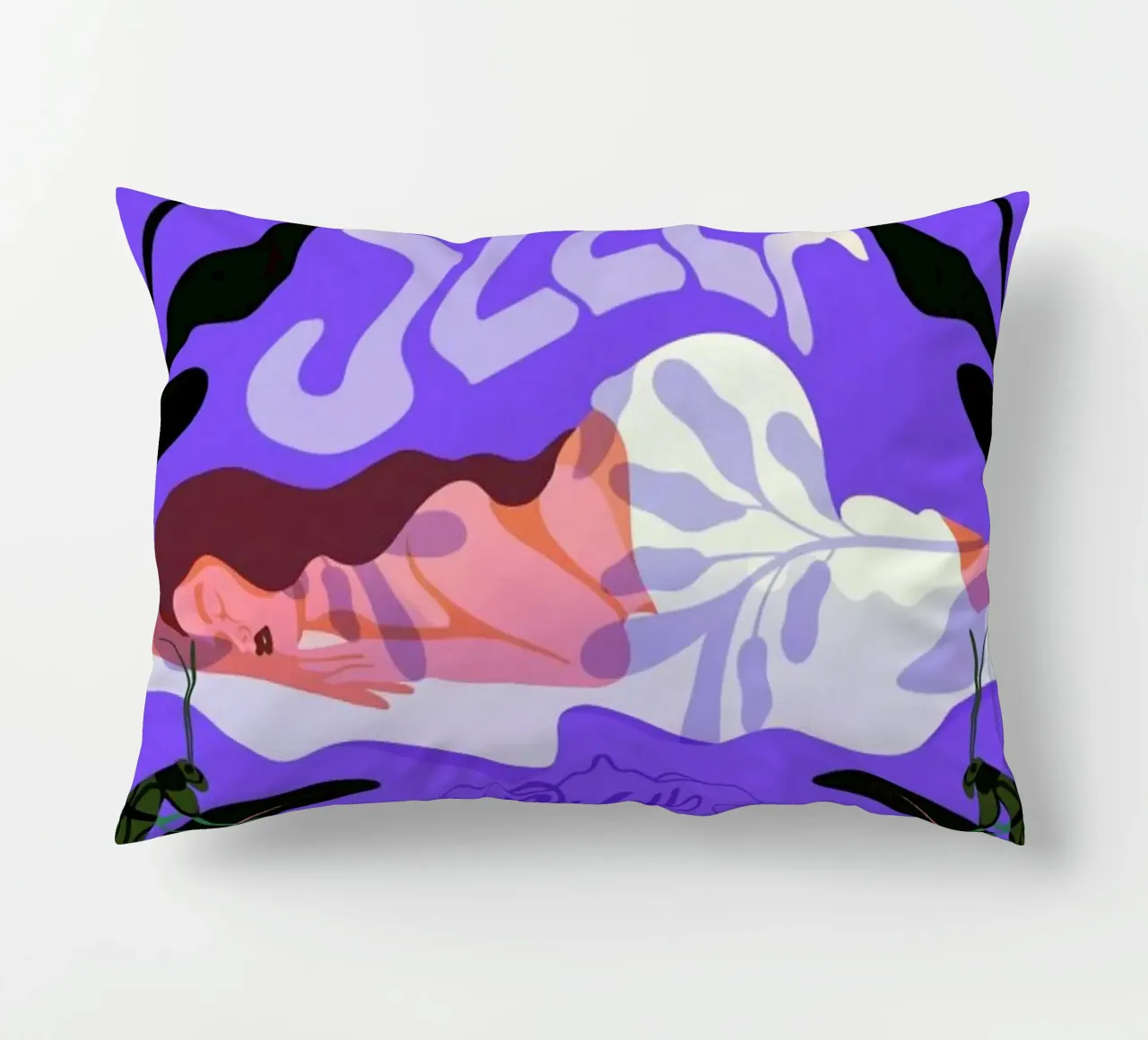 Sleep Well decorative cushion by Kika illu