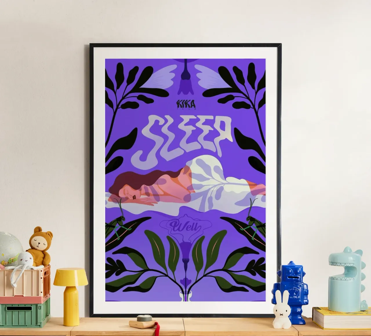 Sleep Well poster da Kika illu