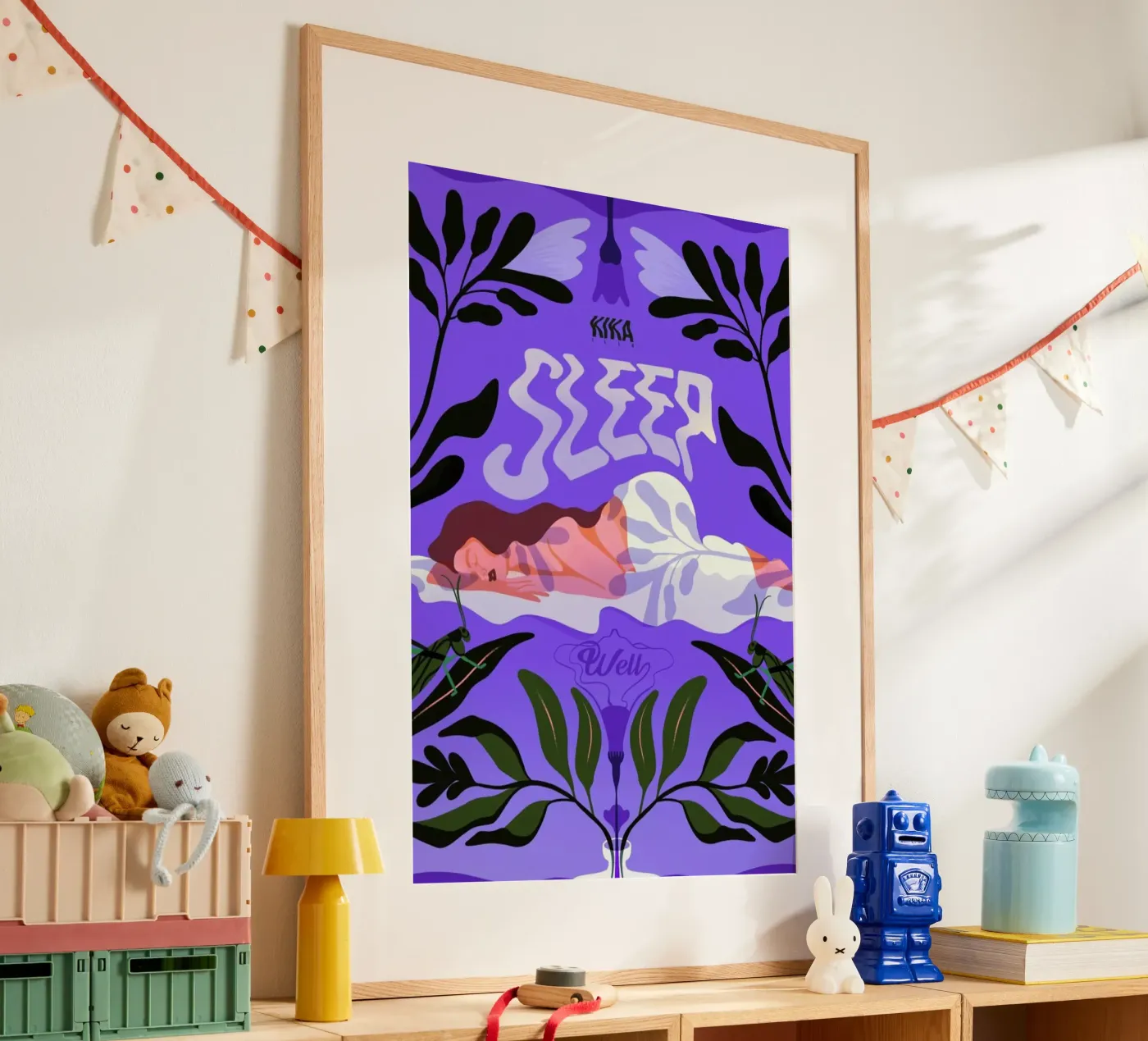 Sleep Well poster da Kika illu