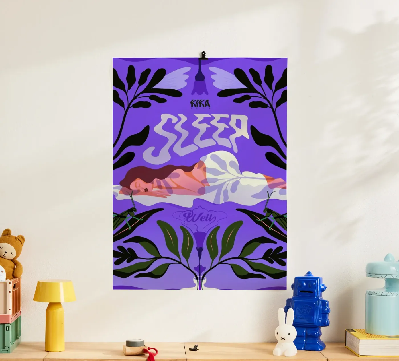 Sleep Well poster da Kika illu