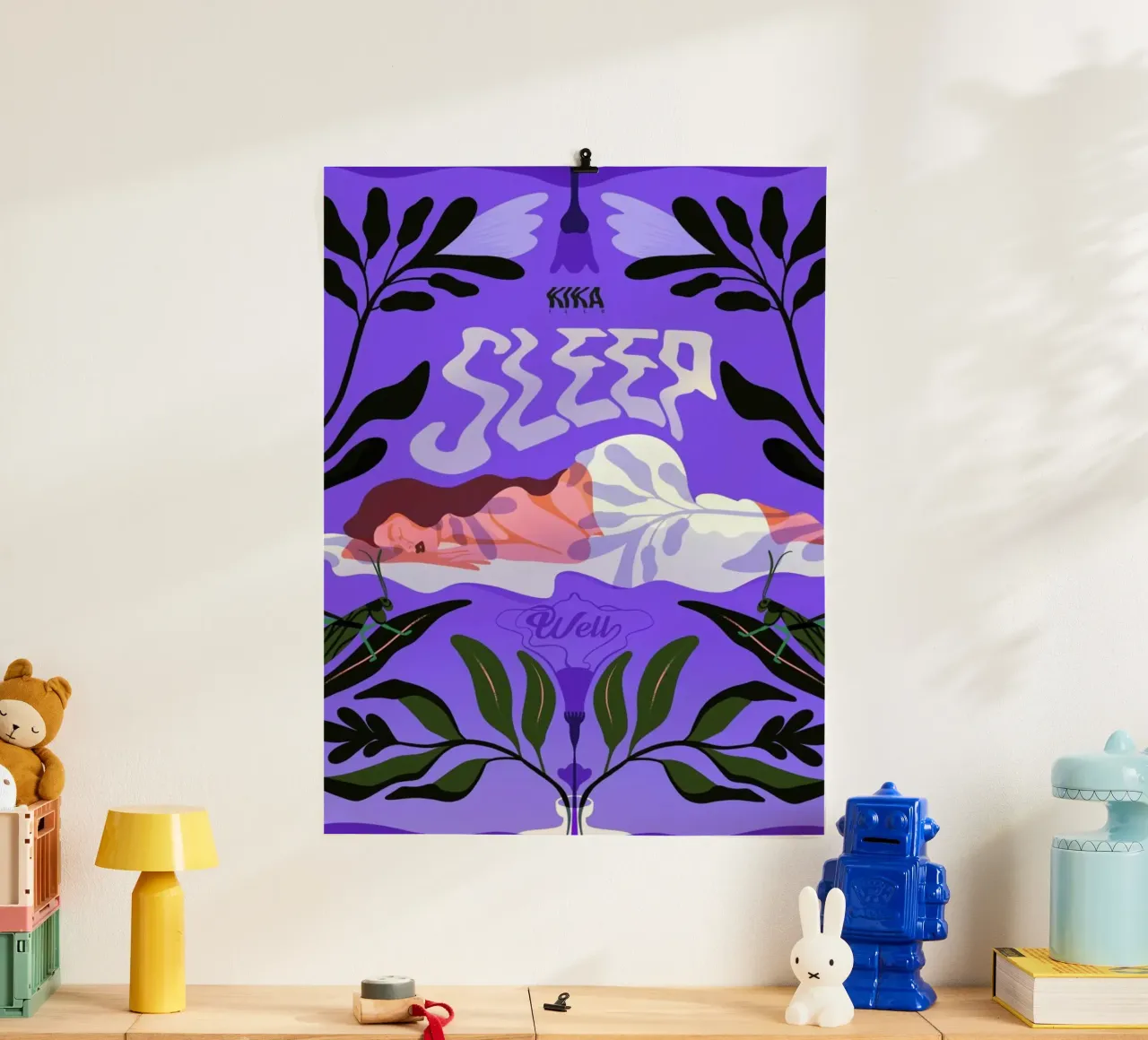 Sleep Well poster da Kika illu