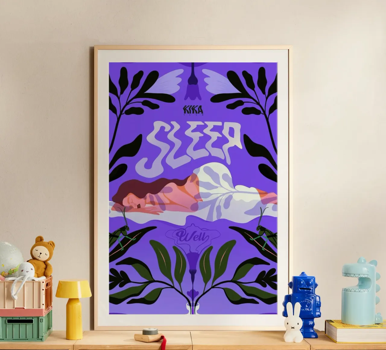 Sleep Well poster da Kika illu