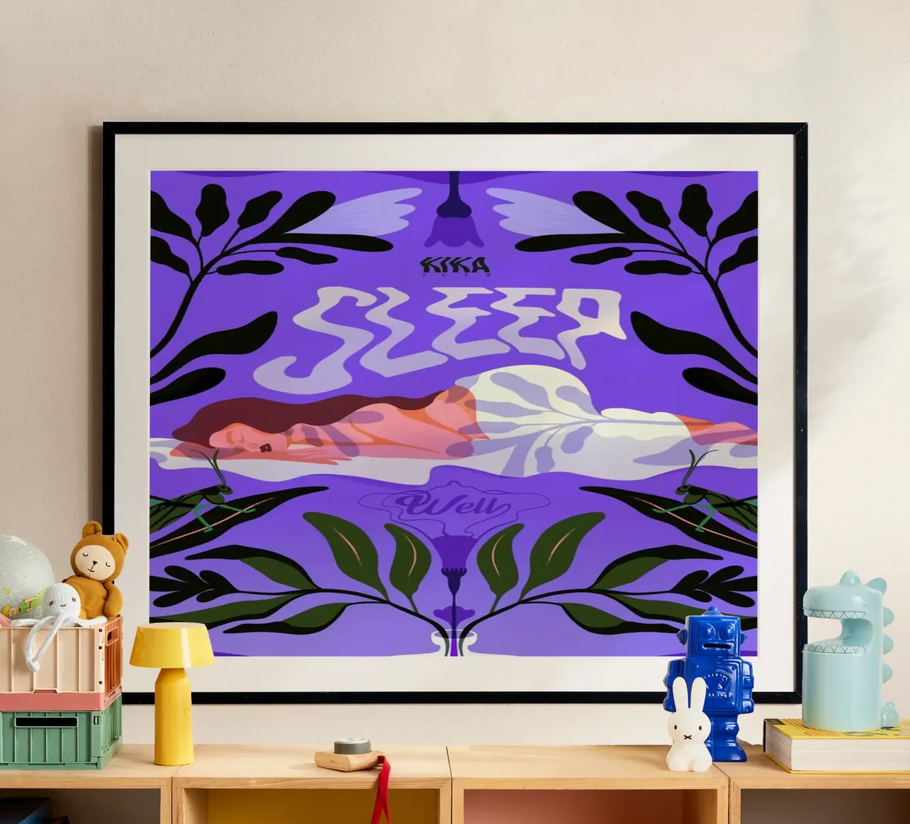 Sleep Well poster da Kika illu