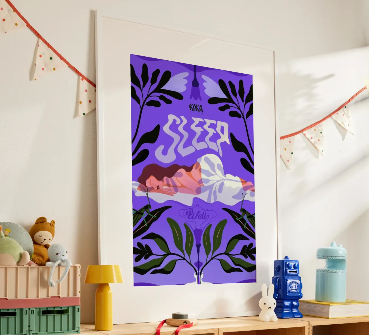 Sleep Well poster da Kika illu