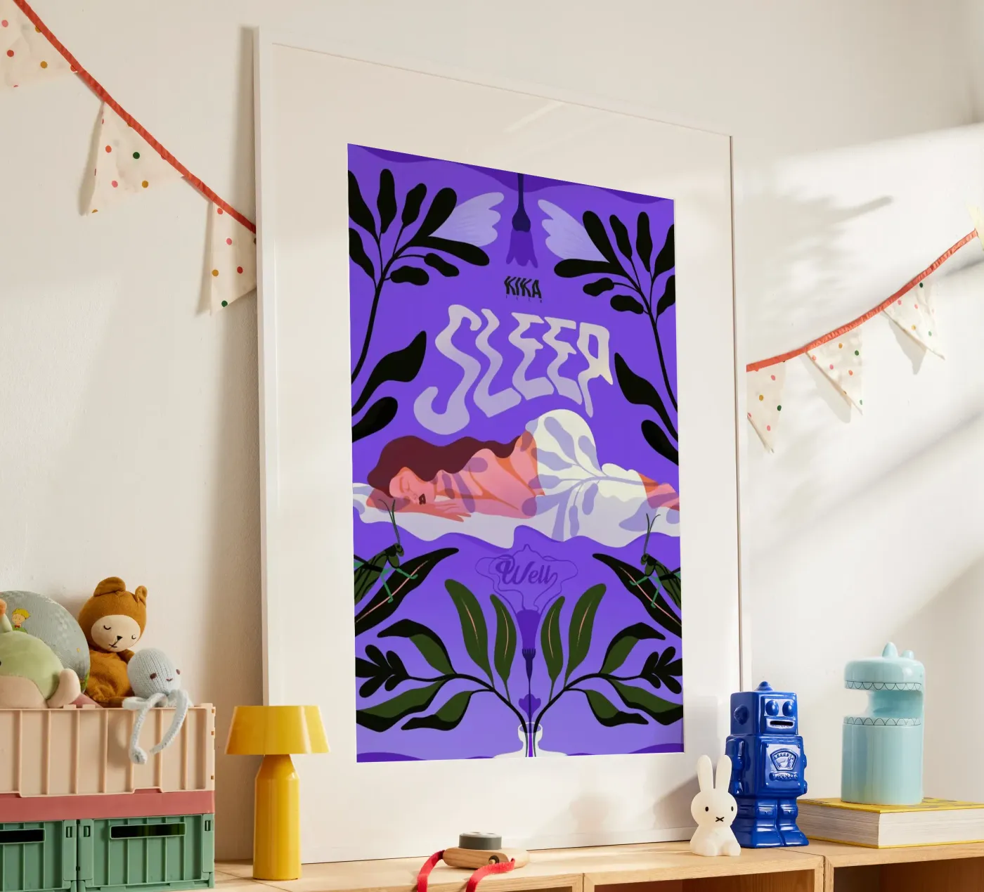 Sleep Well poster da Kika illu