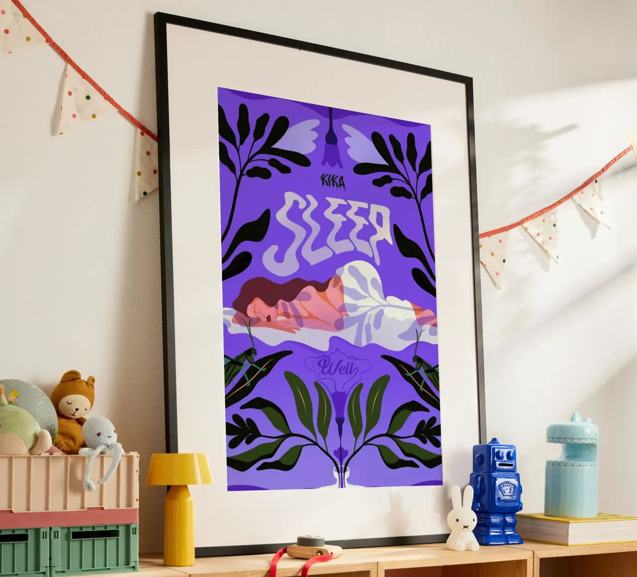 Sleep Well poster da Kika illu