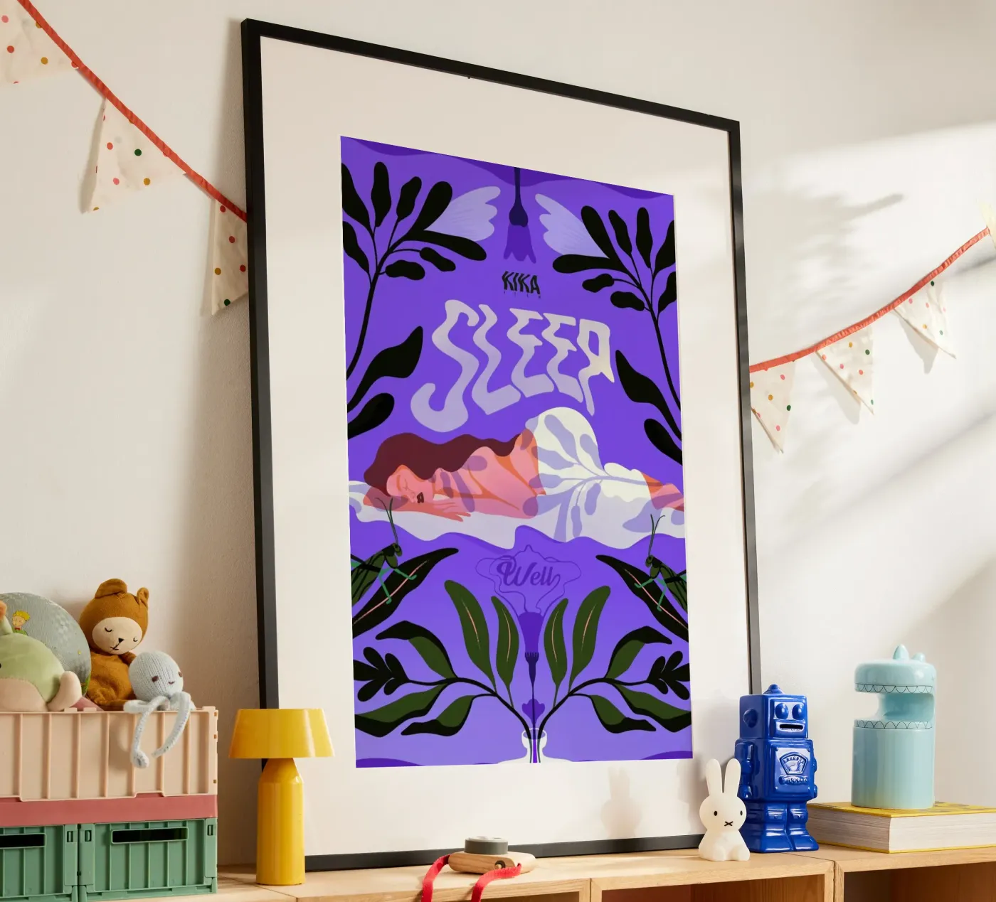 Sleep Well poster da Kika illu