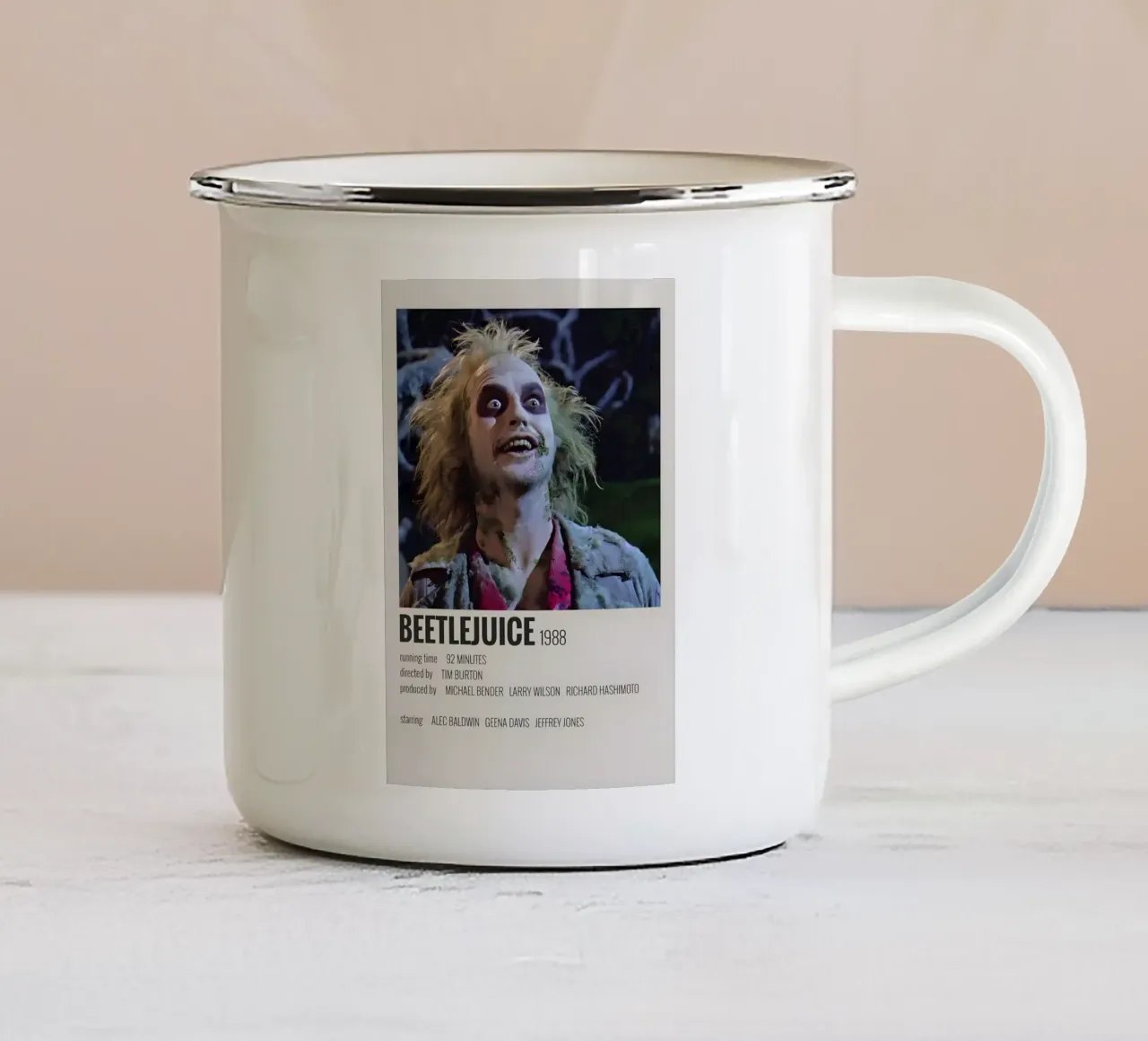 BEETLEJUICE 1988 tazza in smalto da MVFminimalist
