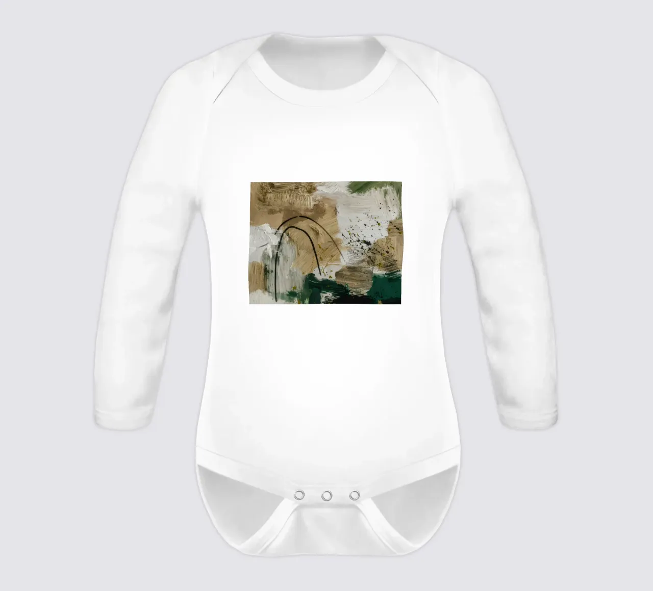 Arcadian Sketch Marks long-sleeve baby romper by Dream Spectrum