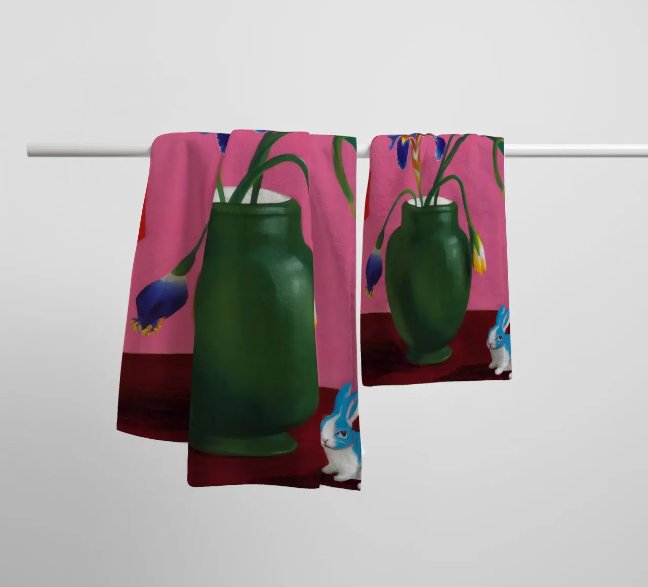 Verdant Festive Bloom serviette de bain de Opal Strokes