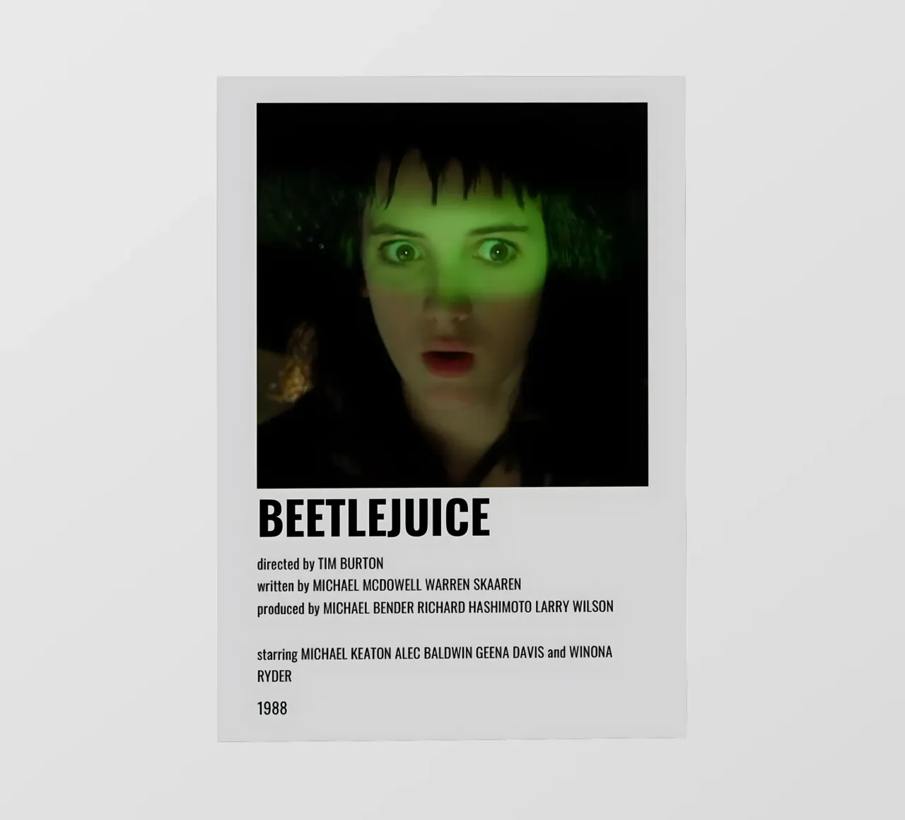 BEETLEJUICE pellicola backlit da MVFminimalist