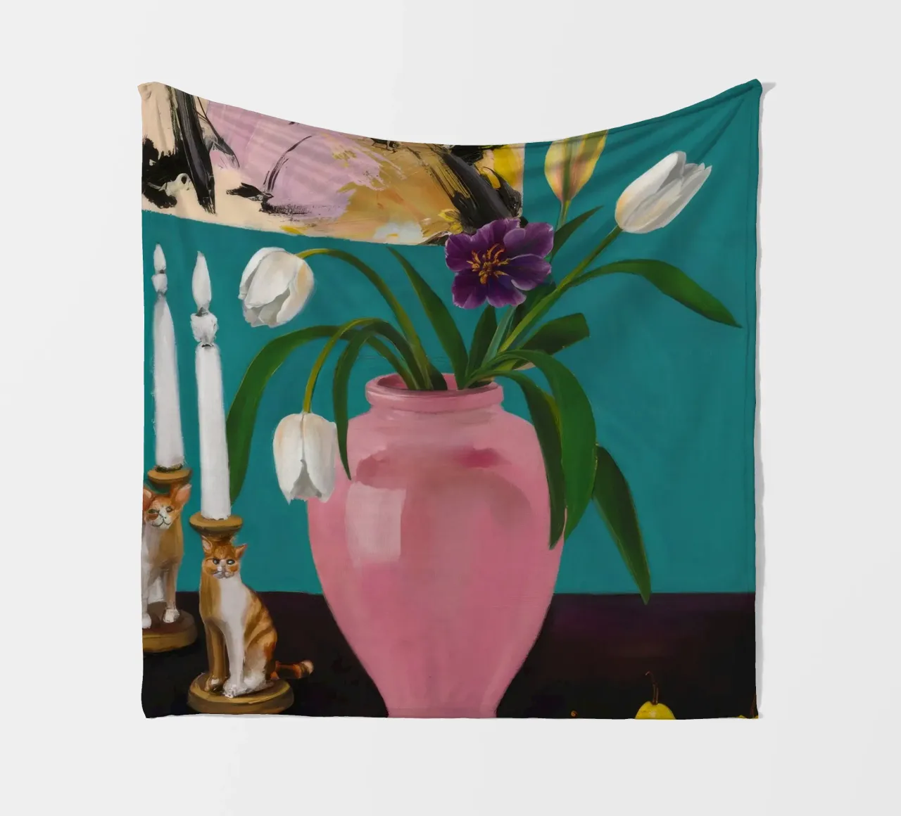 Limoni Cerise Tulipano coperta in pile da Opal Strokes