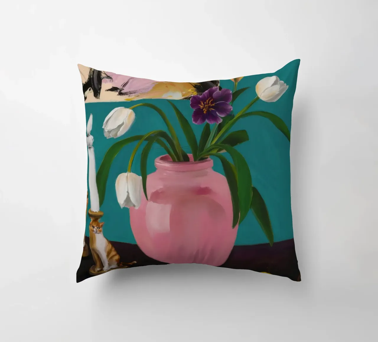 Limoni Cerise Tulipano cuscino da Opal Strokes