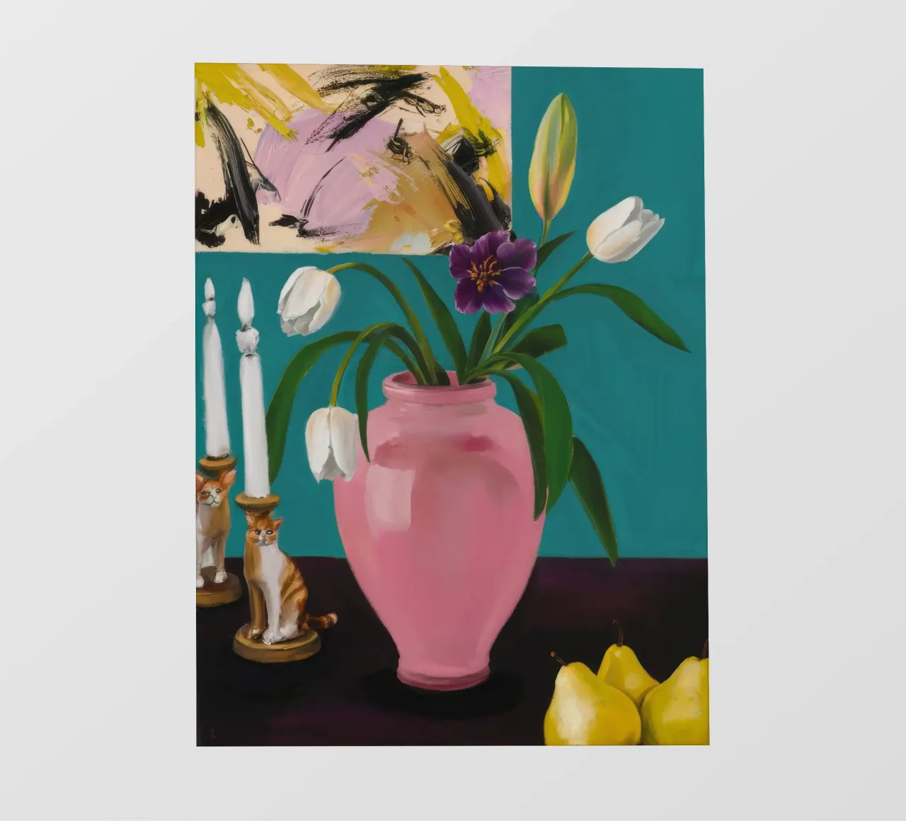 Limoni Cerise Tulipano telo in pvc da Opal Strokes