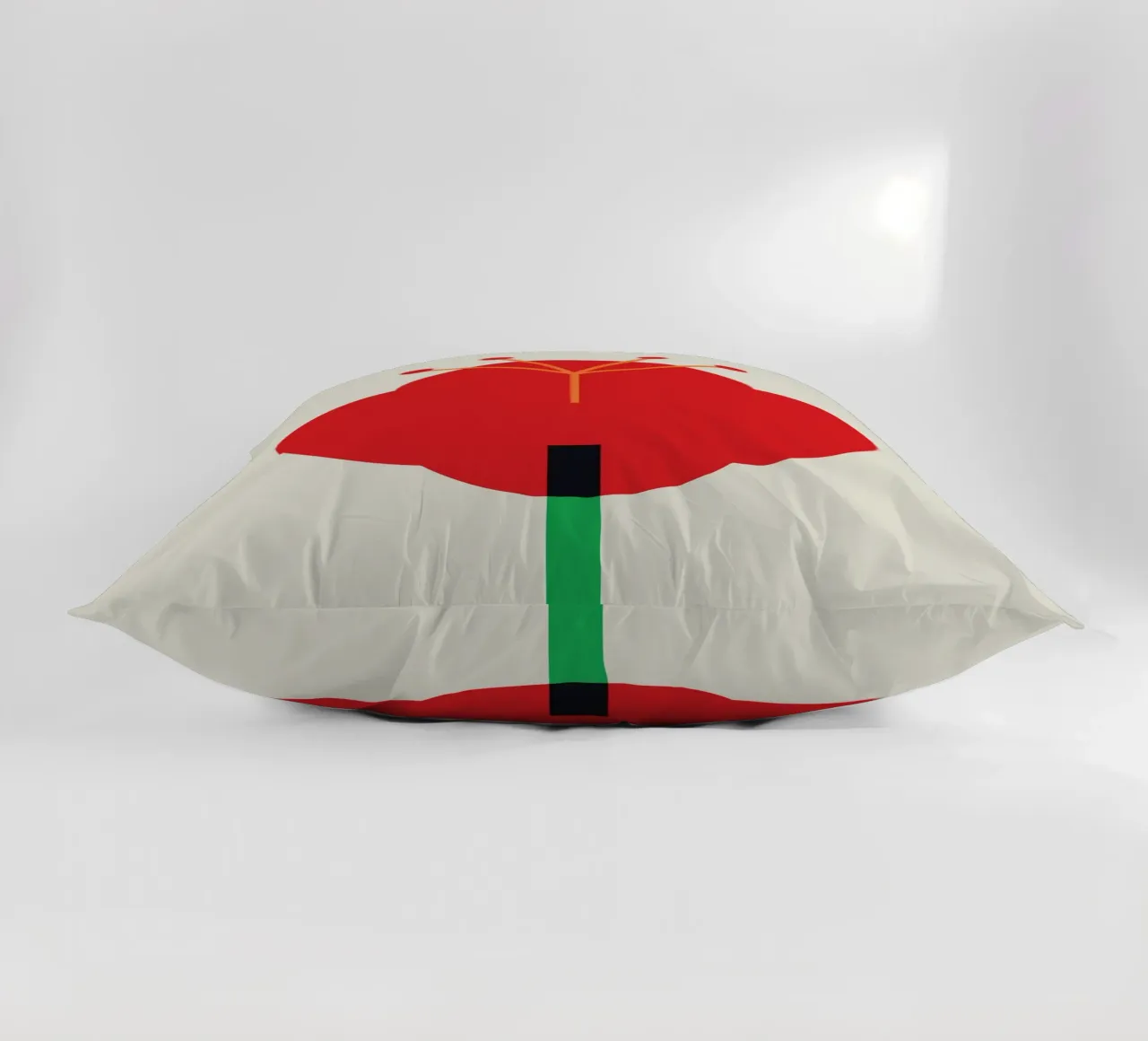 Bauhaus Red Bloom decorative cushion by Family Bauhaus Art
