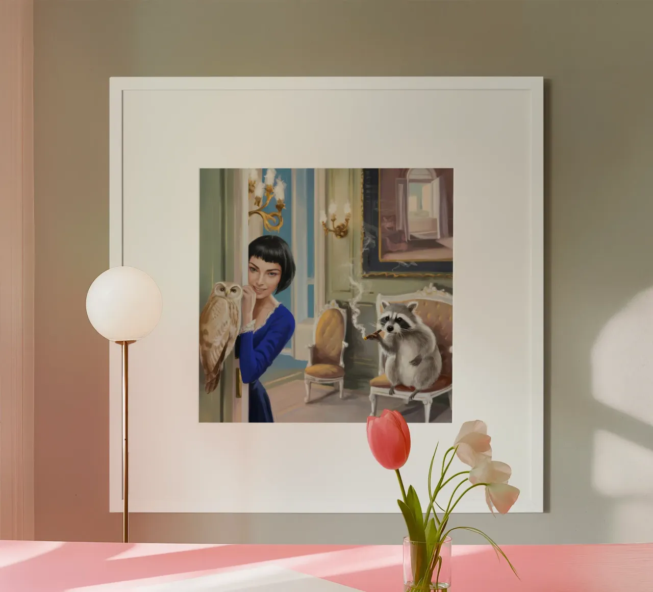 Serraglio dello sguardo di zaffiro poster con telaio in plastica da Infinite Chroma