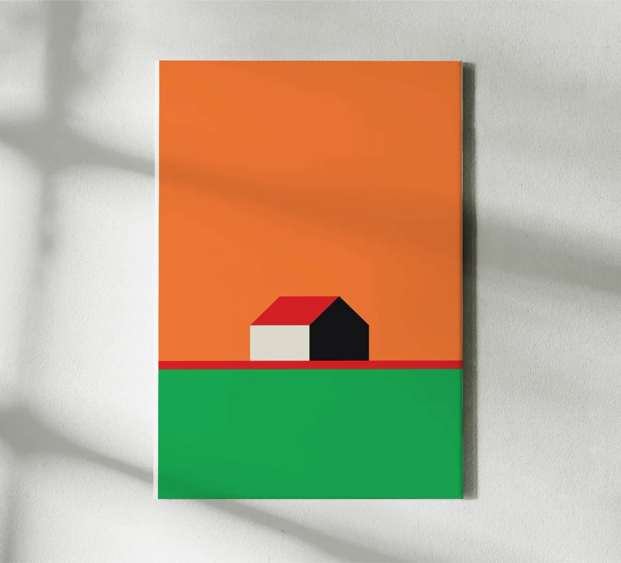 Casa Bauhaus isolata tela con Cornice a cassetta da Family Bauhaus Art