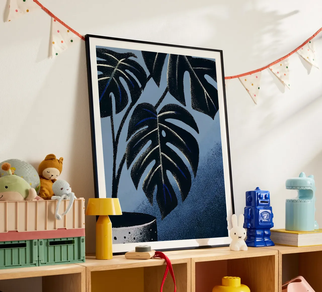 Fiore di Monstera in vaso poster da SOUL SHOP