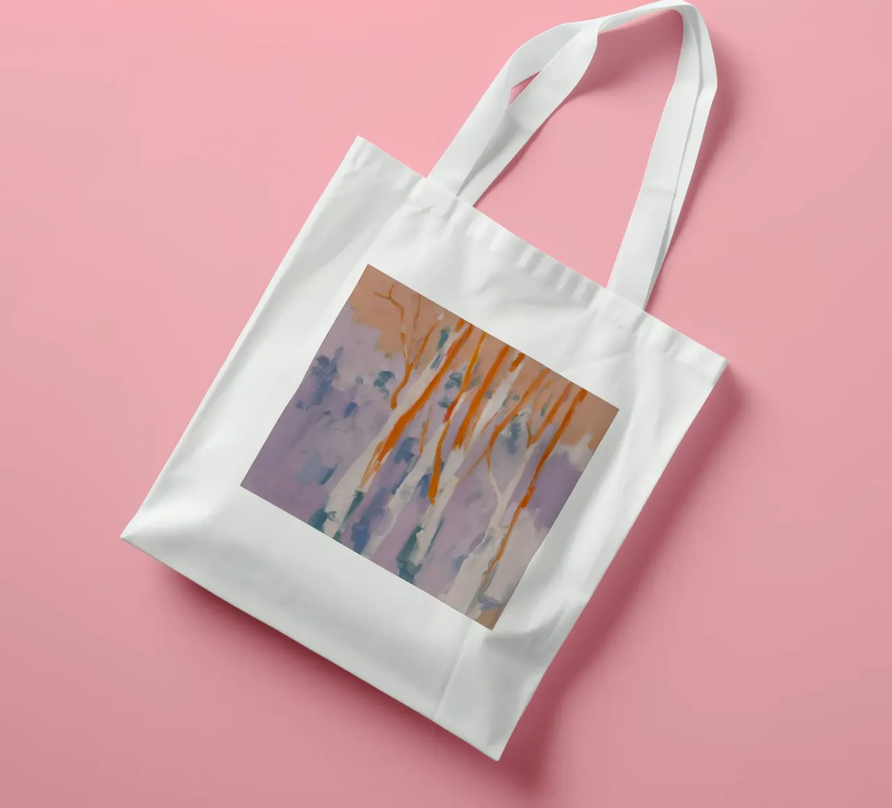 Amber Birch Illumination tote bag by Radiance Landscape